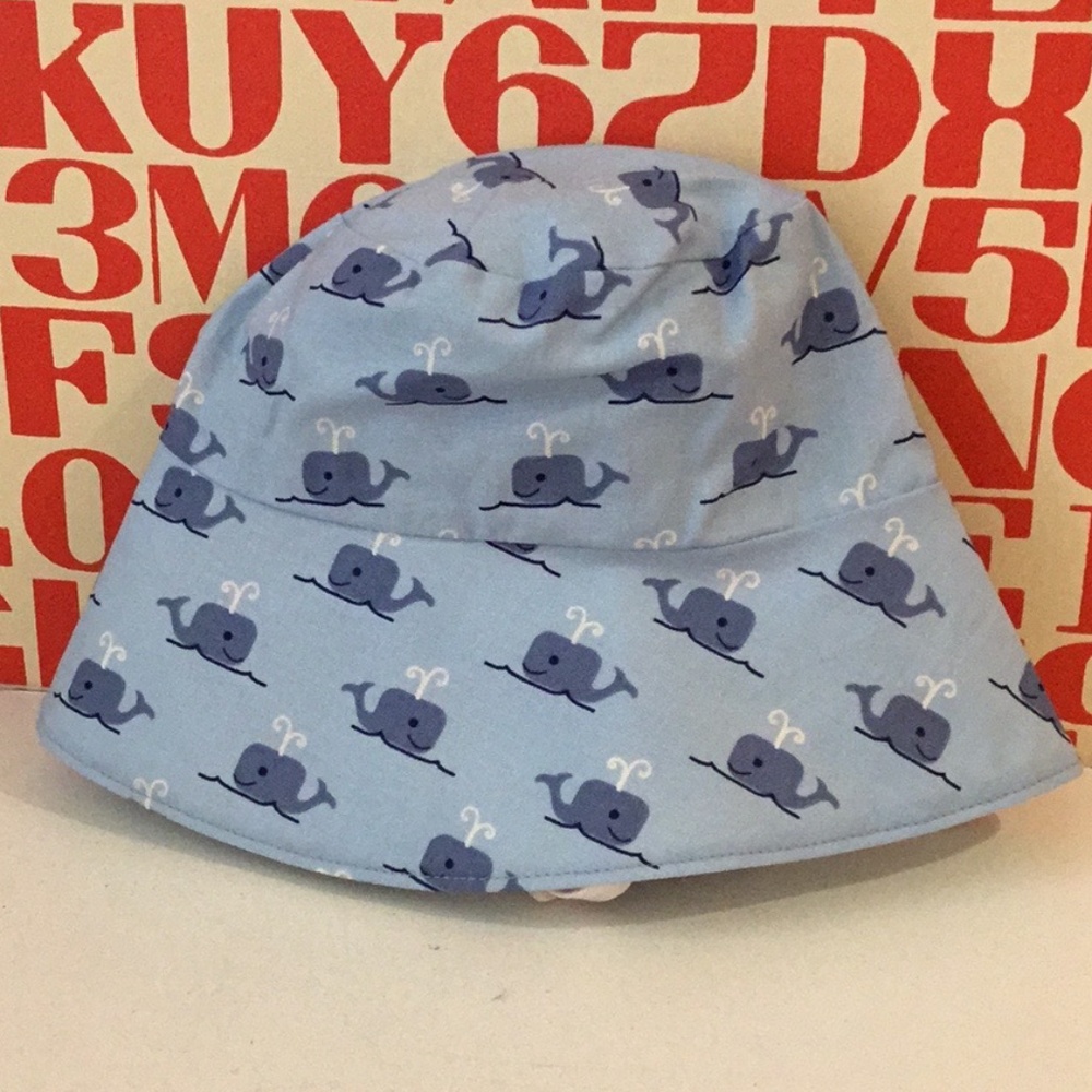 Kaya’s Kloset Blue Whales Sun Hat, NEW WITH TAGS